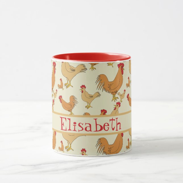 Brown-Huhn-Entwurf personifizieren Tasse (Zentrum)