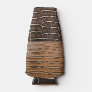 Brown Imitats Alligator Leather Flaschenkühler