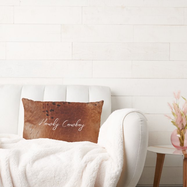 Brown Imitats Leather Lendenkissen (Liege)
