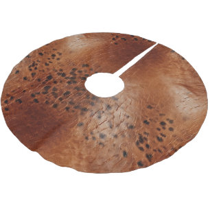 Brown Imitats Leather Polyester Weihnachtsbaumdecke