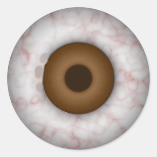 Brown-Iris-Augapfel-Aufkleber Runder Aufkleber