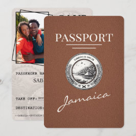 Brown Jamaica Passport Save the Date