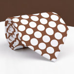 Brown Jumbo Polka Dots Custom Necktie Krawatte<br><div class="desc">Make a bold statement with this custom necktie featuring vibrant jumbo polka dots. Perfect for adding a touch of playful elegance to any outfit, this necktie is a unique and eye-catching accessory that’s sure to turn heads. Whether you’re dressing up for a special occasion or adding some personality to your...</div>