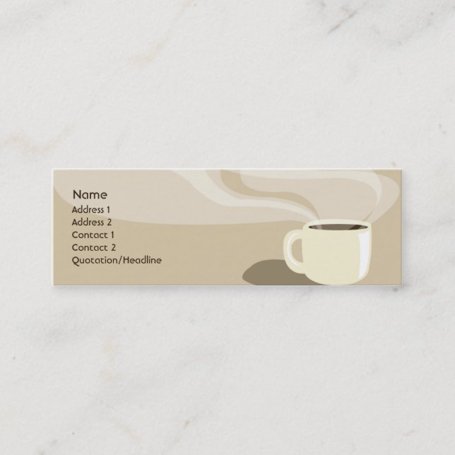 Brown-Kaffeetasse - dünn Mini Visitenkarte (Vorderseite)