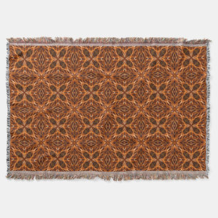 Brown Kaleidoscope Mandala Pattern Decke