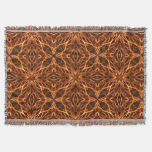 Brown Kaleidoscope Mandala Pattern Decke
