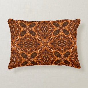 Brown Kaleidoscope Mandala Pattern Dekokissen