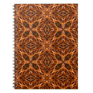 Brown Kaleidoscope Mandala Pattern Notizblock