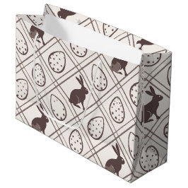 Brown Kariert Oaster Große Geschenktüte