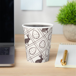 Brown Kariert Oaster Pappbecher