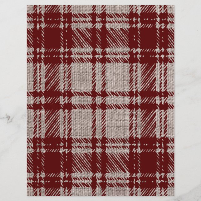 Brown Kariert Scrapbook Paper (Vorderseite)