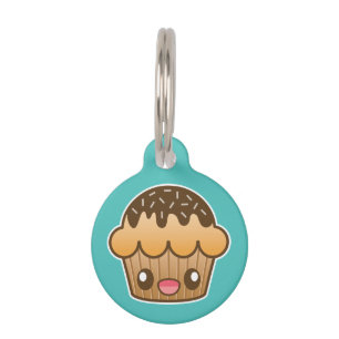 Brown Kawaii Cupcake mit benutzerdefinierten Infor Tiermarke