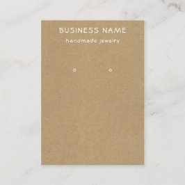 Brown Kraft Paper Print Earring Display Card Visitenkarte