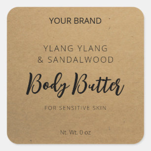 Brown Kraft Papier Beurre Étiquettes