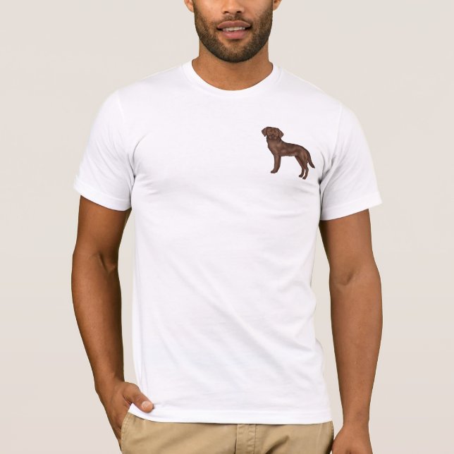 Brown Labrador Retriever Einzigartiger Cartoon Lab T-Shirt (Vorderseite)