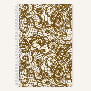 Brown Lace auf Ivory-Notebook Notizbuch