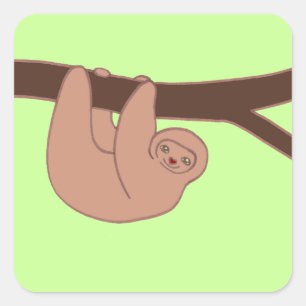 Brown Lächeln mit Heart Nose Sticker