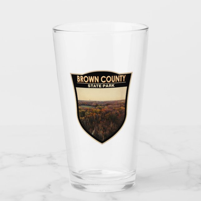 Brown Landkreis Staat Park Indiana Abzeichen Glas (Vorderseite)