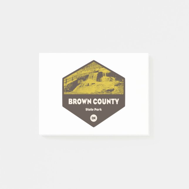 Brown Landkreis Staat Park Indiana Post-it Klebezettel (Vorderseite)