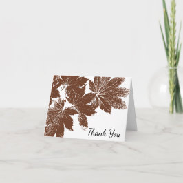 Brown Leaf Briefmarke Vielen Dank Dankeskarte