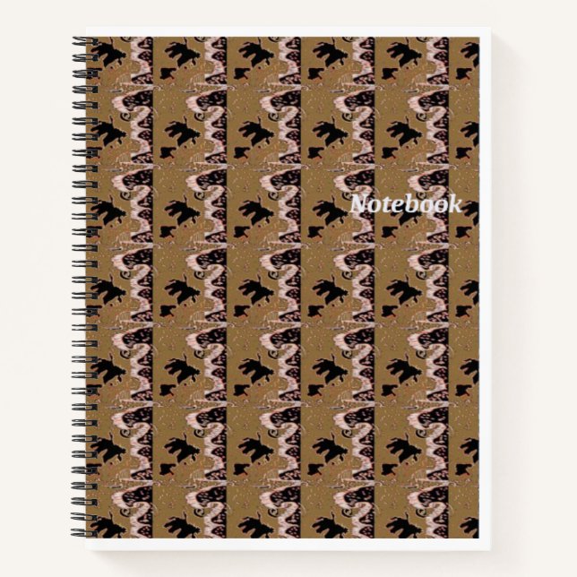 Brown Leafs Spiral Notebook Notizbuch (Vorderseite)