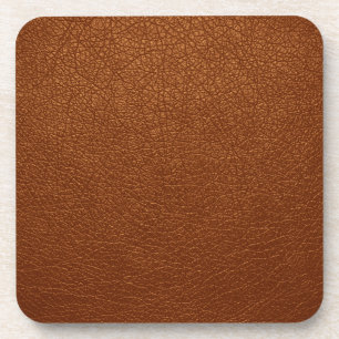 Brown Leather Getränkeuntersetzer