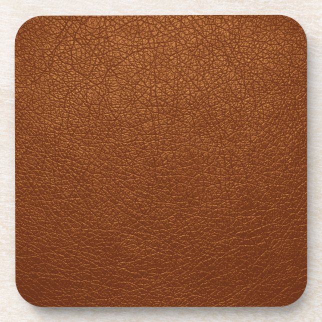 Brown Leather Getränkeuntersetzer (Vorderseite)