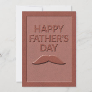 Brown Leather Happy Vatertag mit Mustache
