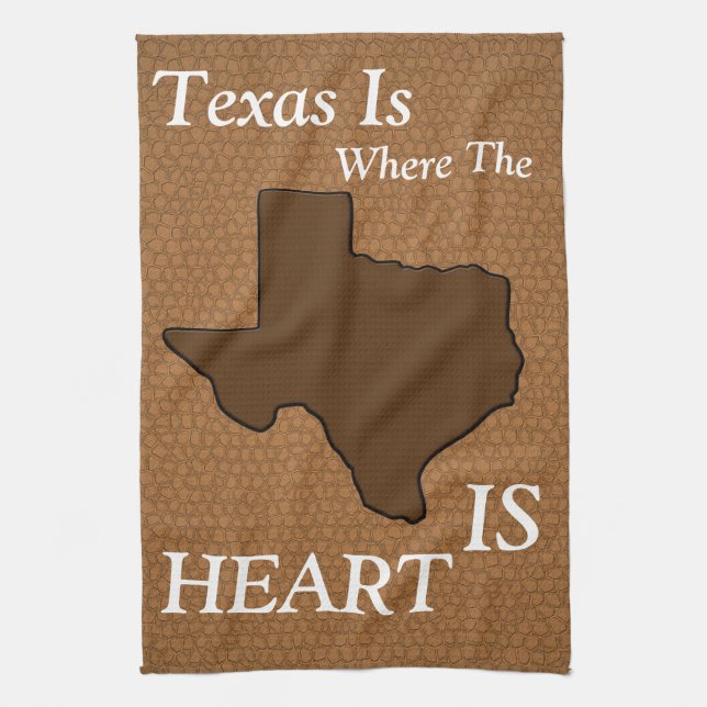 Brown Leather Look Texas Handtuch (Vertikal)