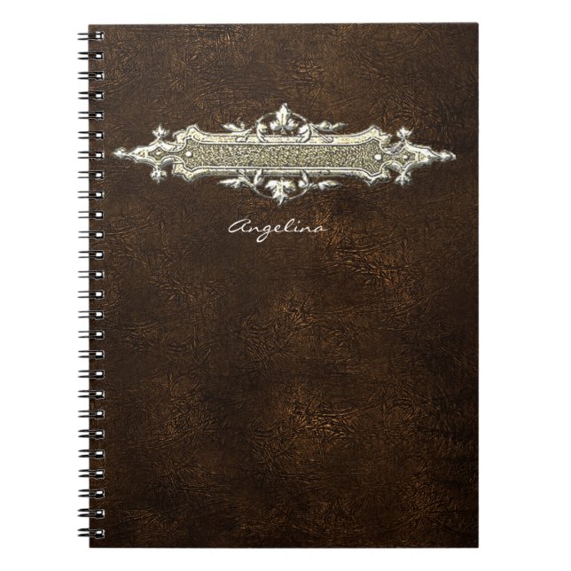 Brown Leather Notebook Notizblock (Vorderseite)