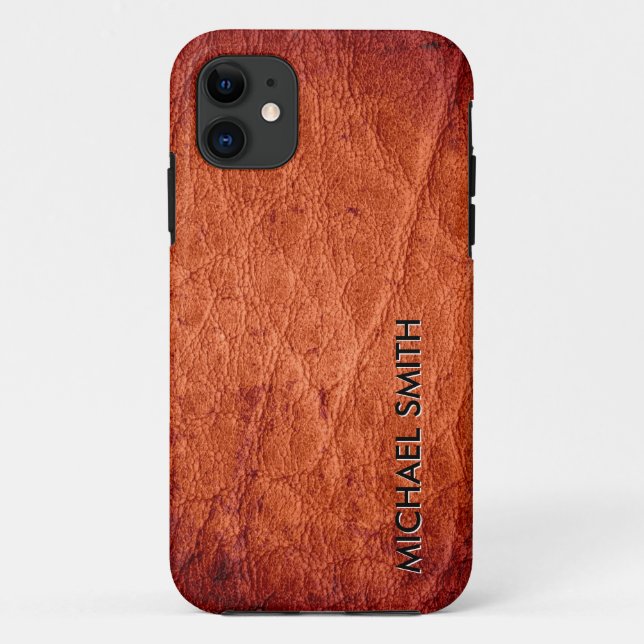 Brown-Leder Case-Mate iPhone Hülle (Rückseite)
