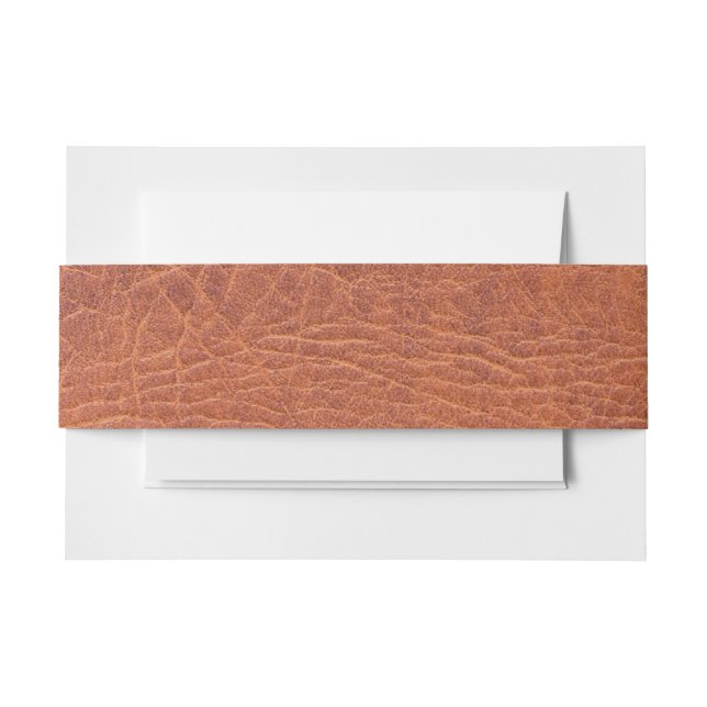 Brown-Leder Einladungsbanderole (Vorderseite Beispiel)