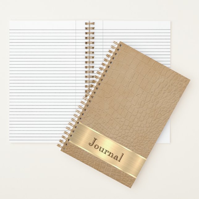 Brown Leder Look Journal Notizbuch (Innen)