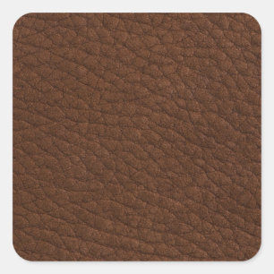 Brown-Leder Quadratischer Aufkleber