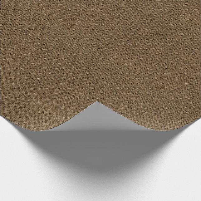 Brown-Leinwand-Beschaffenheit Geschenkpapier (Ecke)