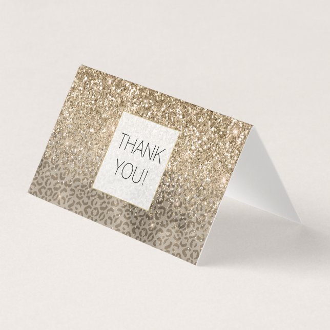 Brown Leopard Print Gold Glitter sparkle (Vorderseite)