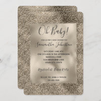 Brown Leopard Print Gold Glitter sparkle