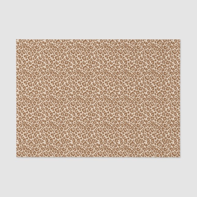 Brown Leopard Print Seidenpapier (Vorderseite)