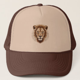 Brown Lion Face Truckerkappe