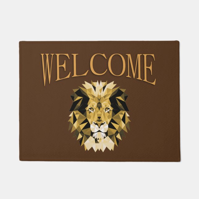 Brown Lion Willkommen Fußmatte (Vorderseite)