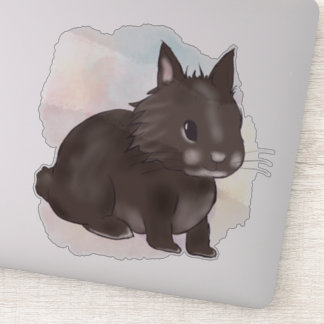 Brown lionhead watercolor aufkleber
