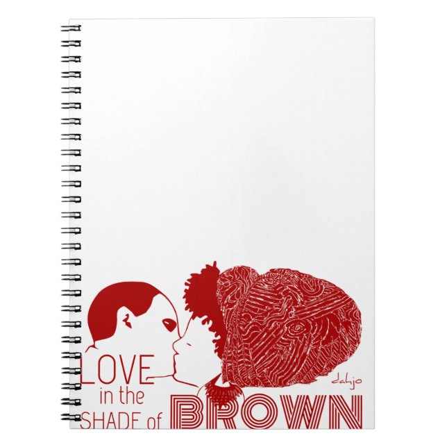 BROWN LOVE in RED Notizblock (Vorderseite)