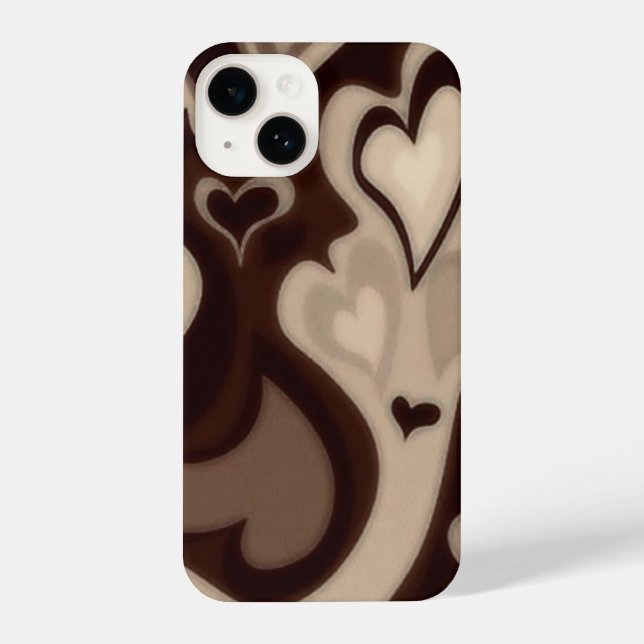 Brown love Phone case iPhone 14 Hülle (Rückseite)