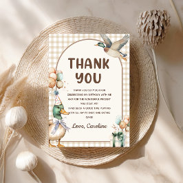 Brown Lucky Duck Ballon Geburtstag Danke Karte