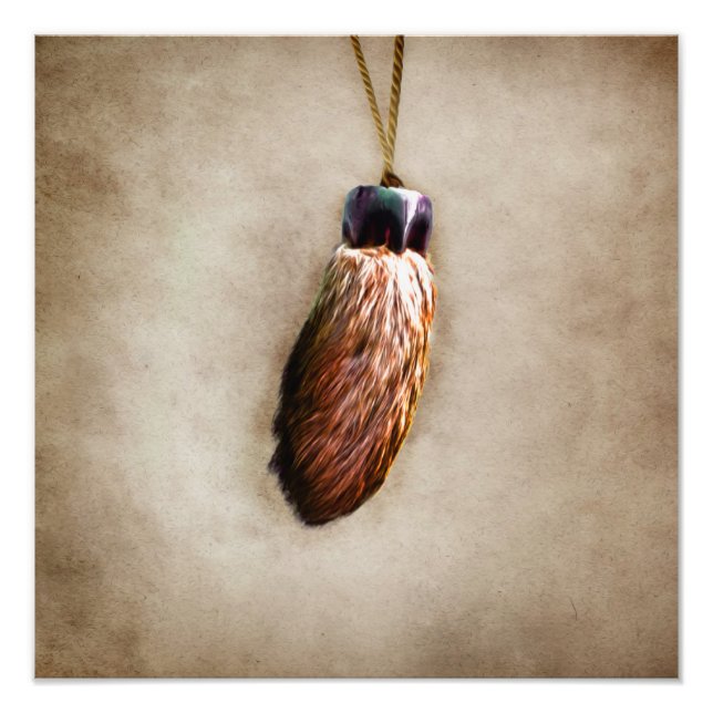 Brown Lucky Rabbit's Foot Fotodruck (Vorne)