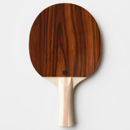 Brown Mahogany Wood Texture Monogram Tischtennis Schläger