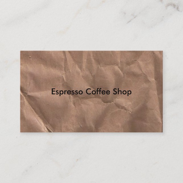 Brown Marble Business Card Visitenkarte (Vorderseite)