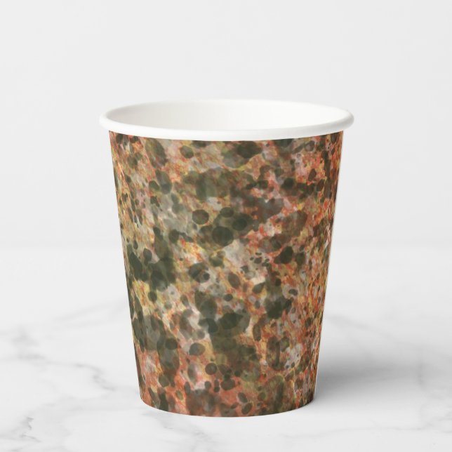 Brown Marble Coffee Cups Pappbecher (Rückseite)
