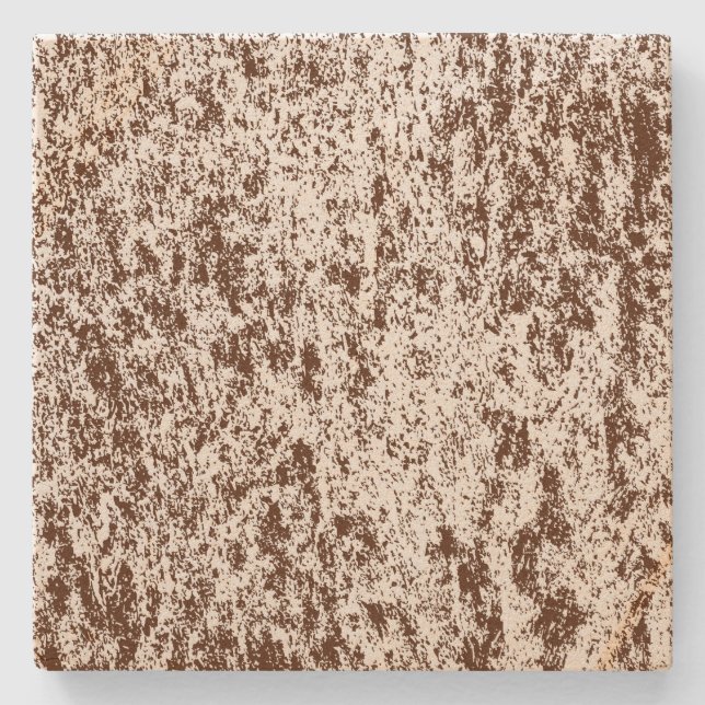 Brown Marble Gepunktet Square Stone Untersetzer (Vorderseite)