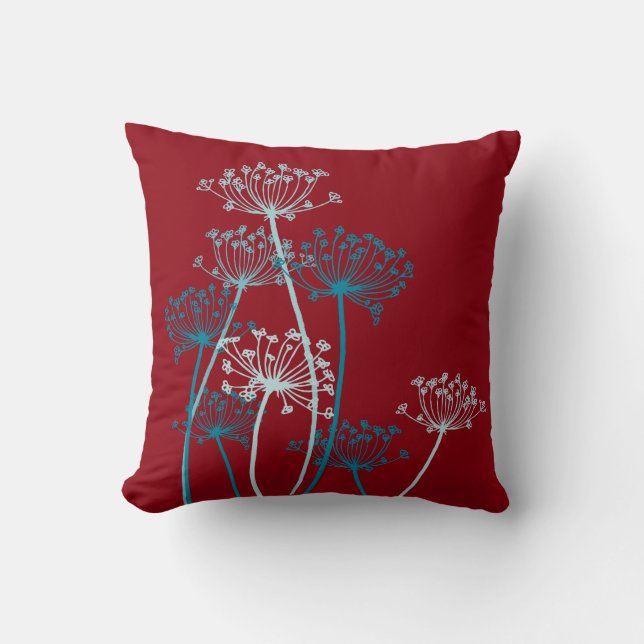 Brown marsala aqua vaches persil coussin (Recto)